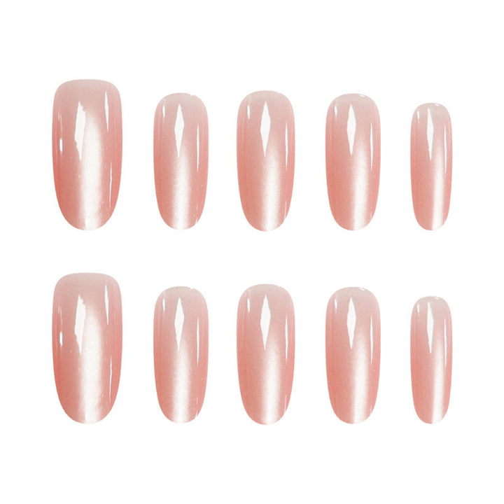 Aurora Pink Cat Eye Nail Art