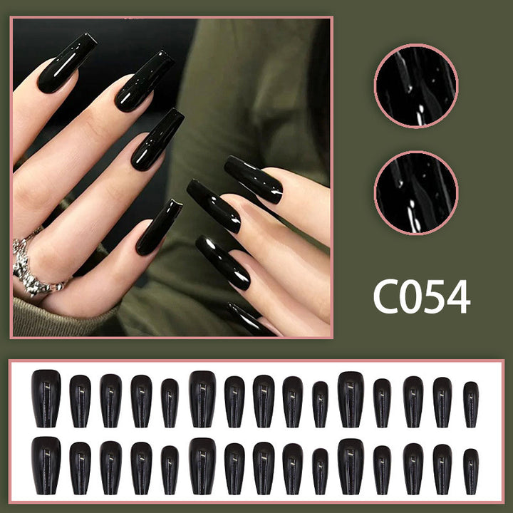 Solid color minimalist black pure sex accessory for nails