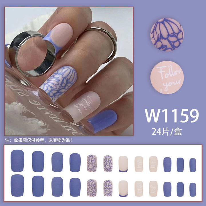 Sandblasted flower pattern nail art sheet