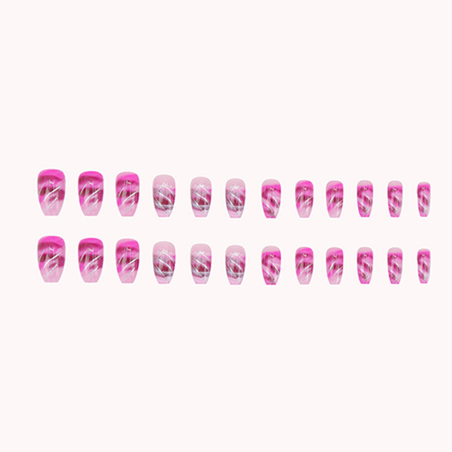 Magenta-hued smoky wine-infused mist manicure