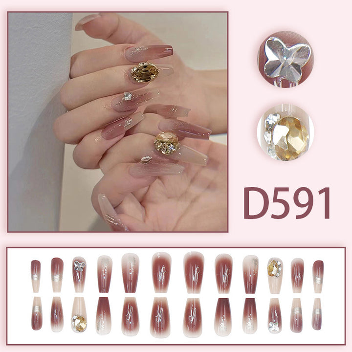 Yellow diamond flashing butterfly-shaped diamond worn on the fingernail