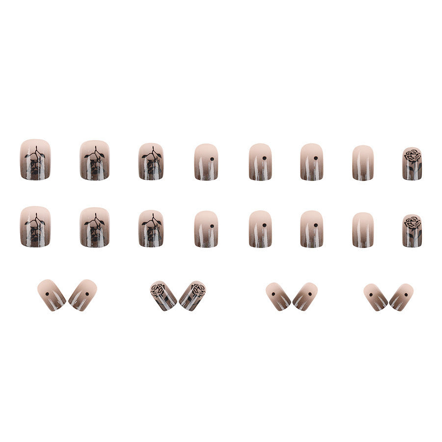 Brown coffee dark night rose nail polish