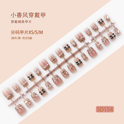 Attractive metal bow nail art