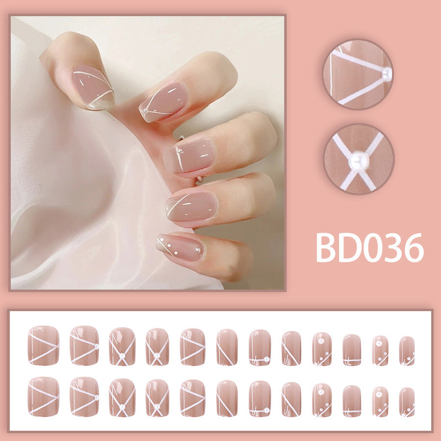 Fresh and Gentle Tea-Infused Elegant Nail Art
