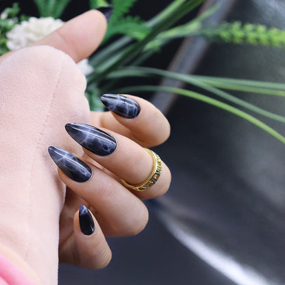 Cold and dark style manicure
