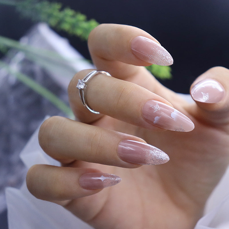 Minimalist style glitter nail polish
