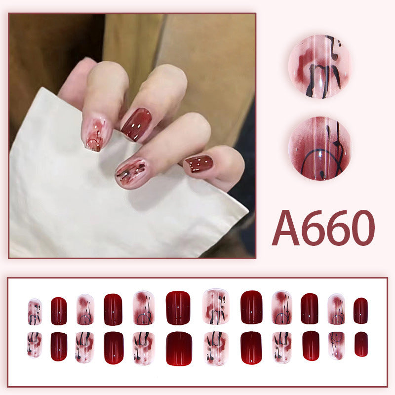 Gentle flower pearl style high-end beauty nails