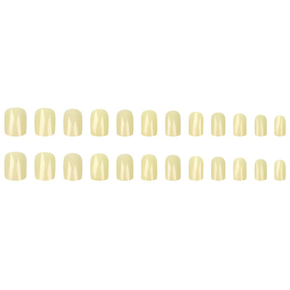Macaron cream yellow manicure
