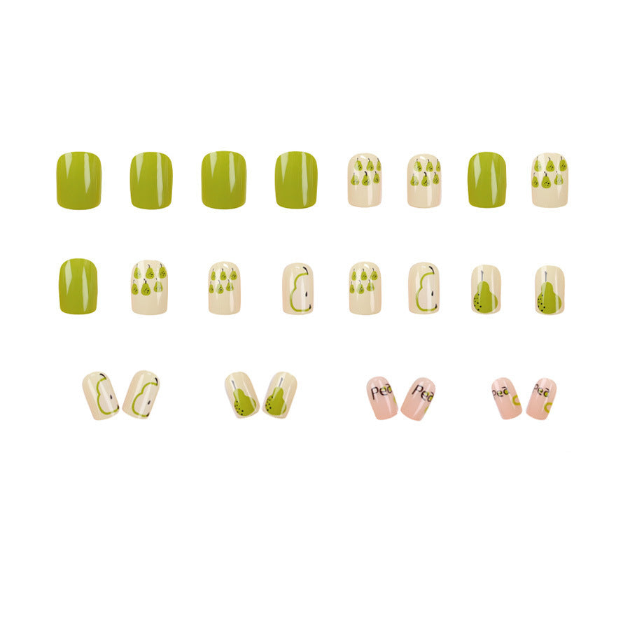 Avocado green manicure
