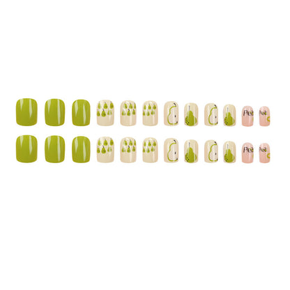 Avocado green manicure