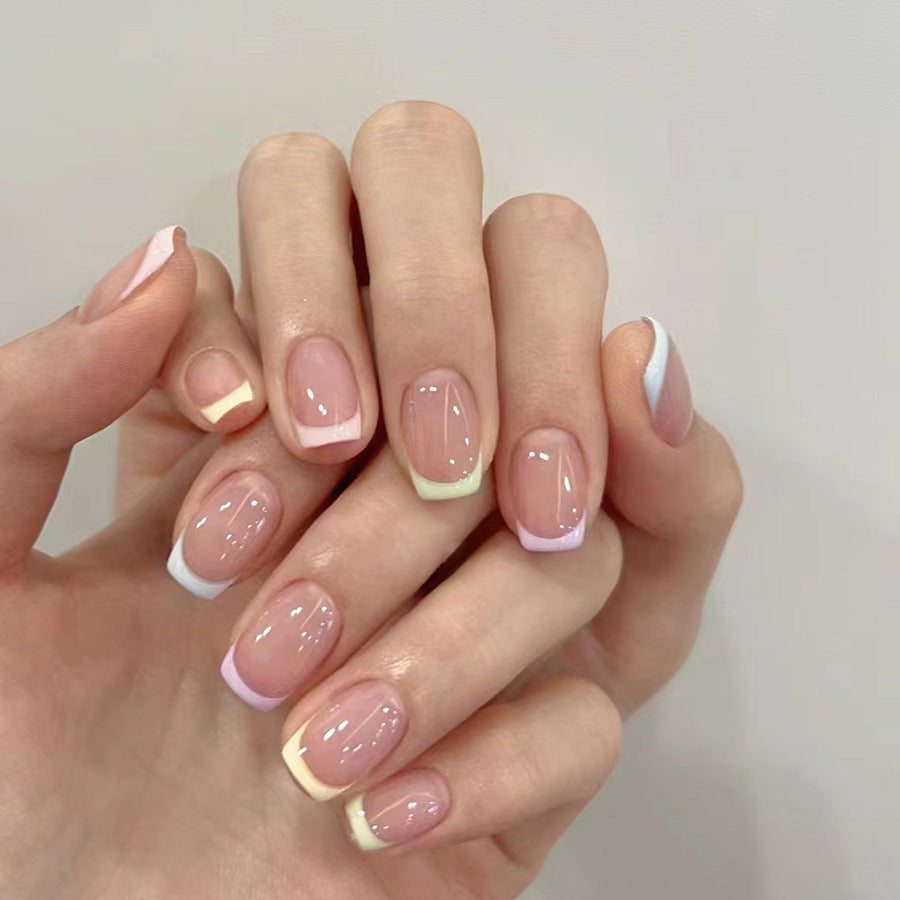 Fresh Dopamine French Minimalist Nail Art