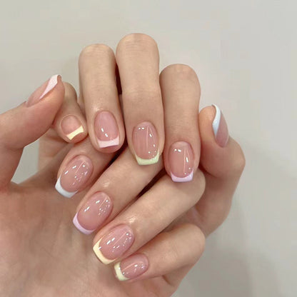 Fresh Dopamine French Minimalist Nail Art