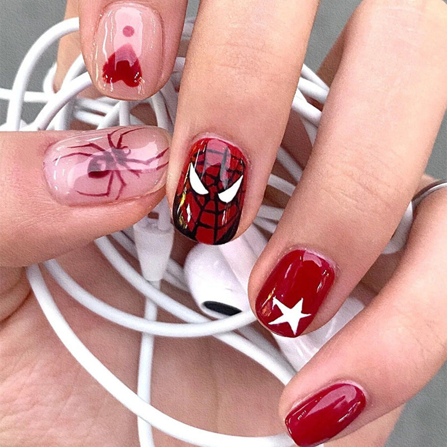 Flash Spider Love Star Cartoon Wearable Nails