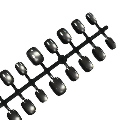 Black crystal glass bead cat-eye nail polish