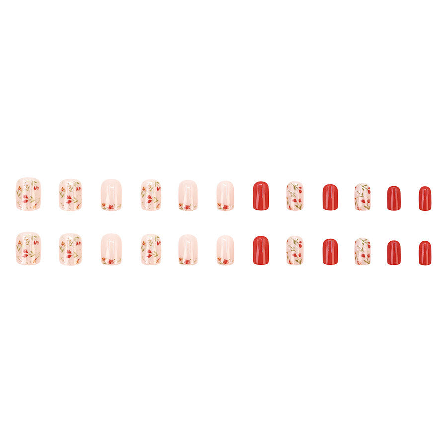 Fresh little floral mirror powder nail polish