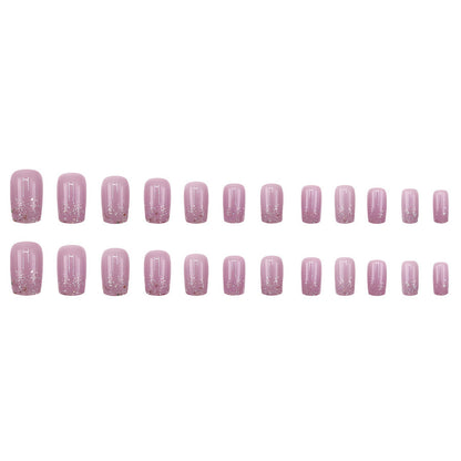 Shimmer powder sweet style manicure