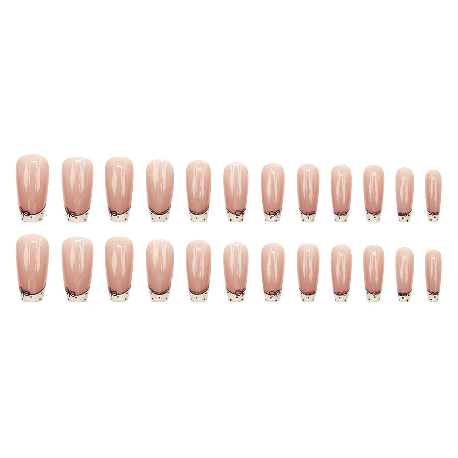 Pure lace border, sweet and cool style, niche small-scale polka dot butterfly nail art
