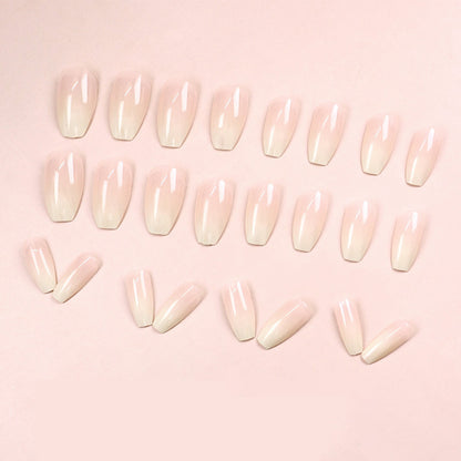 Pink mid-length "Sky Love" manicure