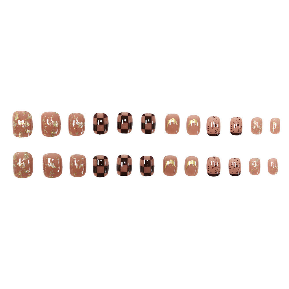Chessboard glitter nail polish