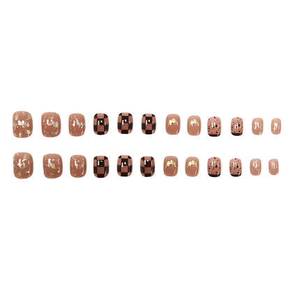 Chessboard glitter nail polish