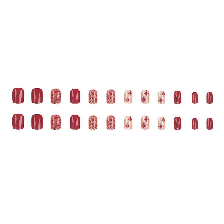Wild berry red sweet spicy girl manicure