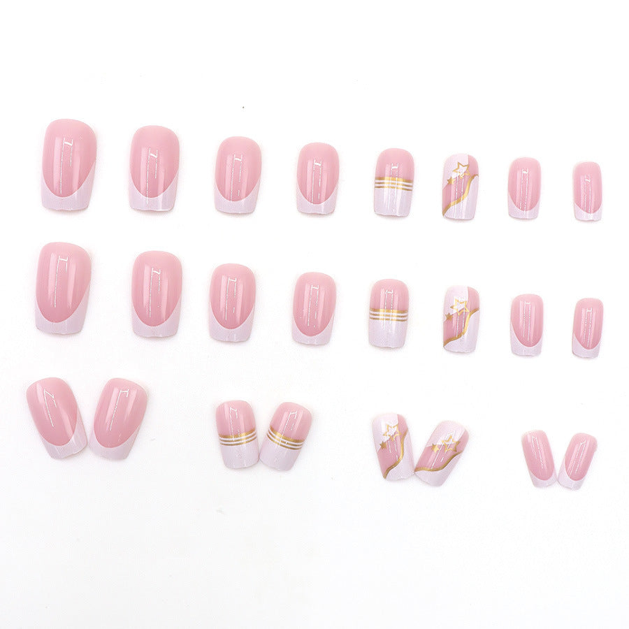 Simple white irregular nail art