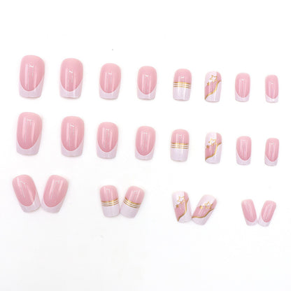 Simple white irregular nail art
