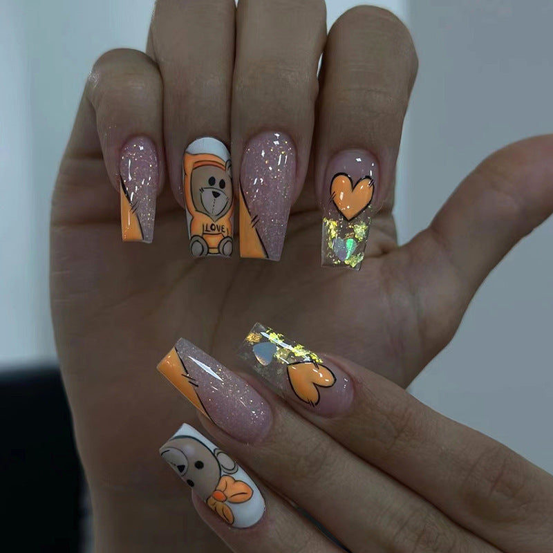 Cute little bear manicure