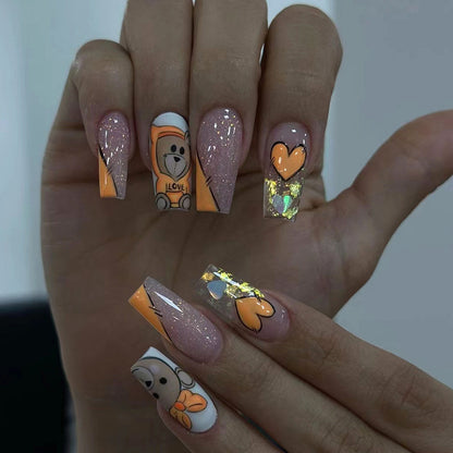 Cute little bear manicure