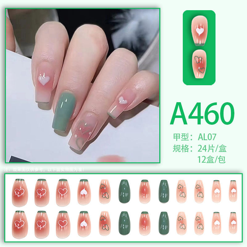 Sexy red heart-shaped long-style nail accessory