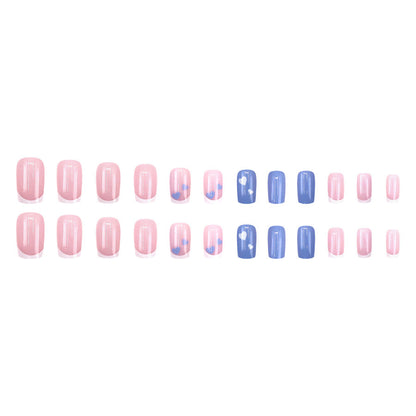 Simple pink heart nail art