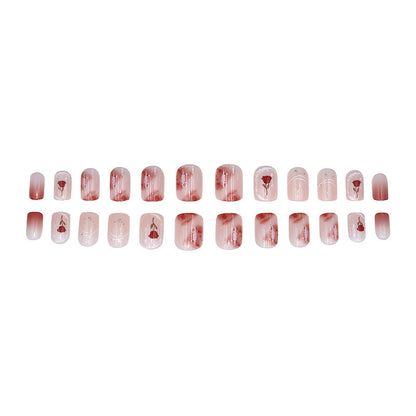 Sweet and fresh rose personalized nail art