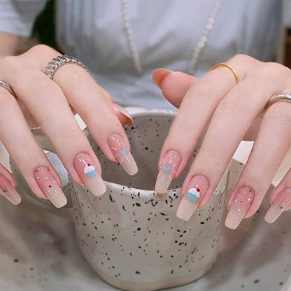 Cream cake, pure passion, hot girl, unique manicure