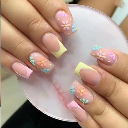 Macaron color nail art