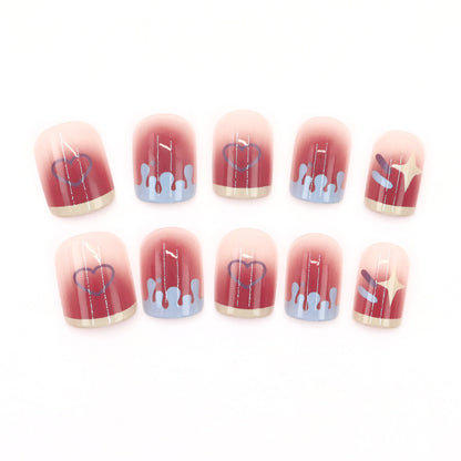 Star's Love Heart Personalized Nail Art