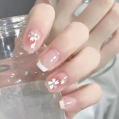 Soft and pretty teenage girl's cute nail art