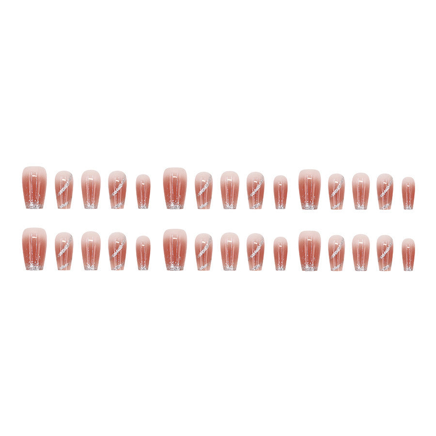 Red diagonal line glitter nail polish