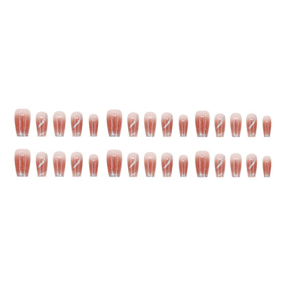 Red diagonal line glitter nail polish