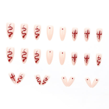 Sexy Cross Snake Pattern Elegant Finger Art
