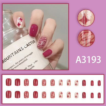 Wild berry red sweet spicy girl manicure