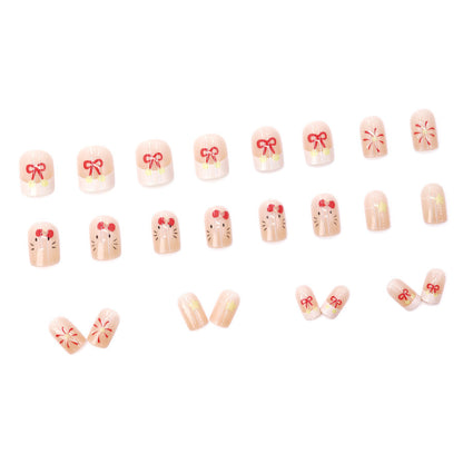 Cute cat, sweet and adorable gradient fireworks, unique nail art