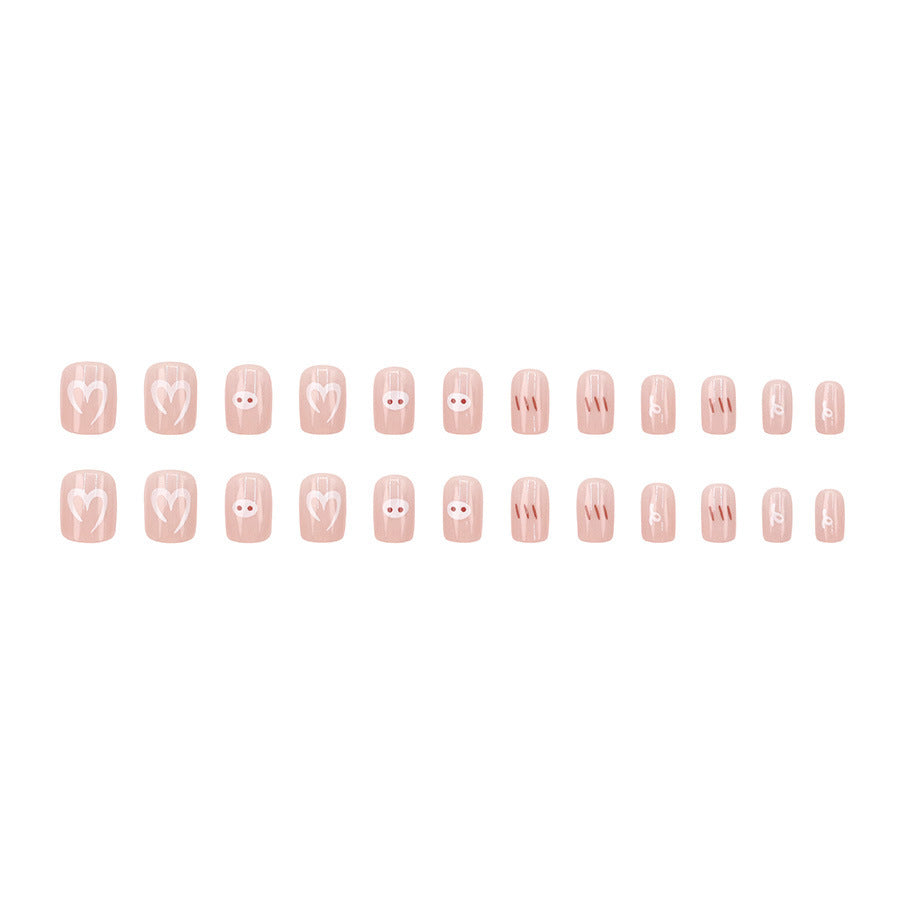 Fashionable, elegant and simple rainbow series manicure