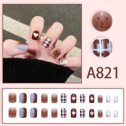 Cute and loving little bear nail art