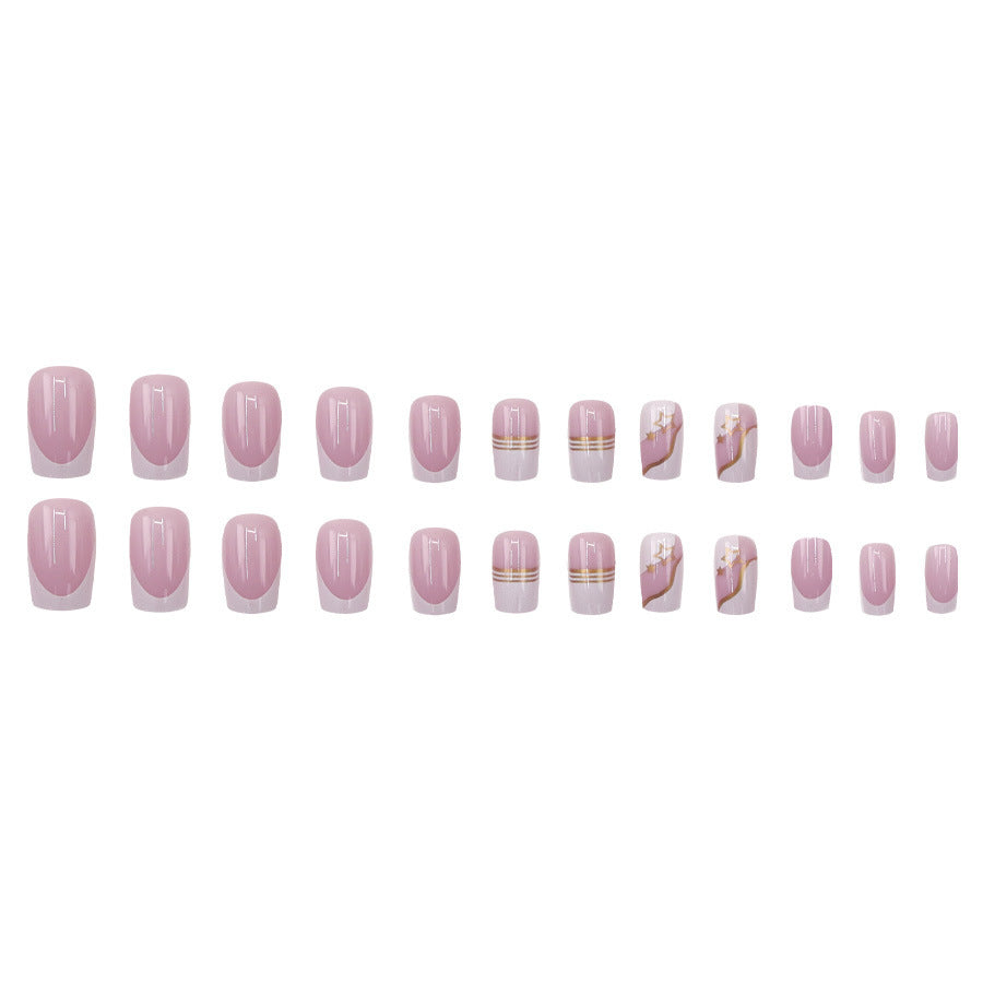 Simple white irregular nail art