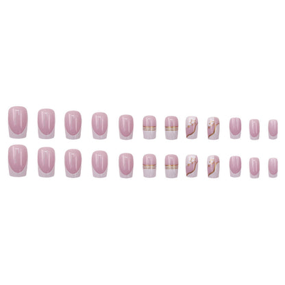 Simple white irregular nail art