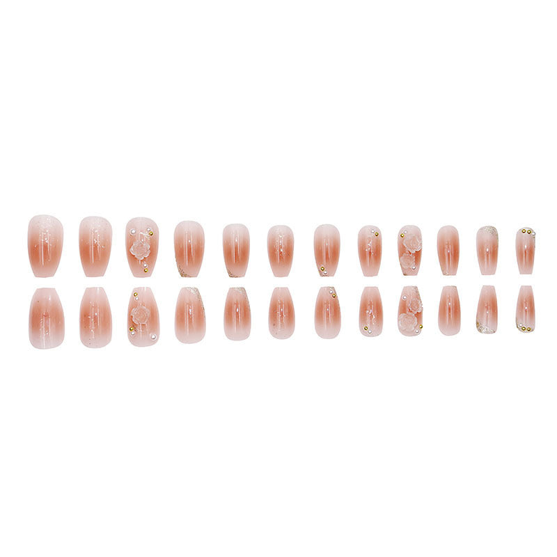 Three-dimensional Camellia Flower Nail Art