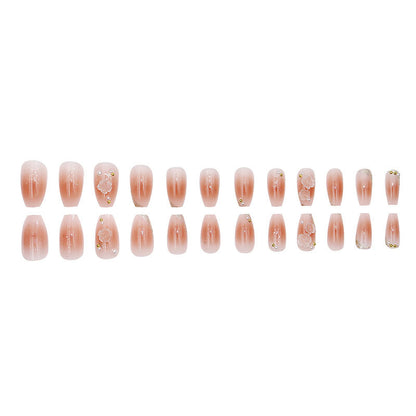 Three-dimensional Camellia Flower Nail Art