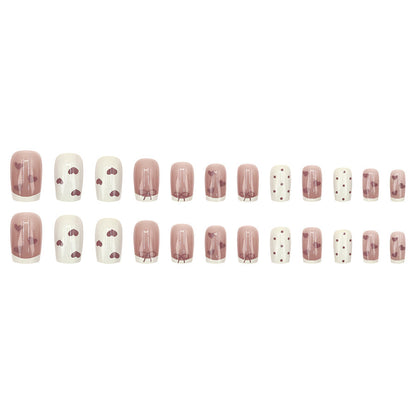 Love Heart Bow Personalized Nail Art