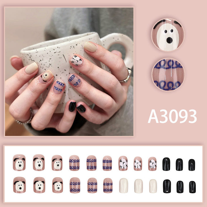 Pretty white and cute puppy manicure