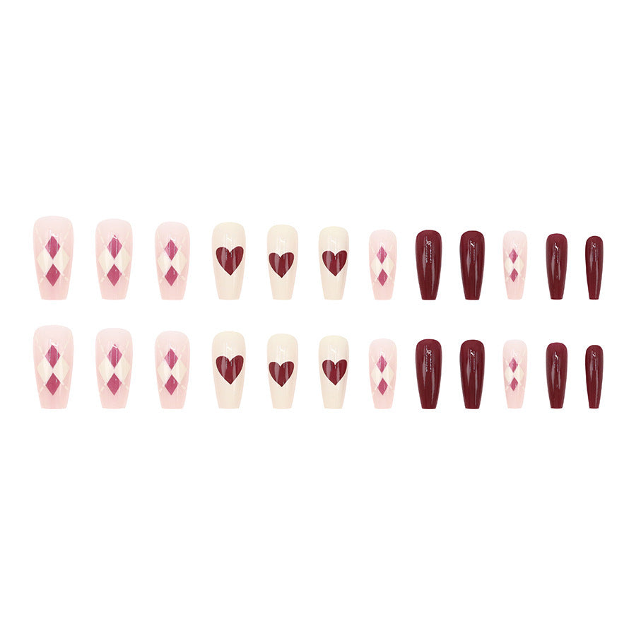 Diamond pattern high-end manicure